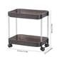 thumbnail image 3 of Carro móvil de almacenamiento en el suelo | Gran organizador de estanterías ajustable de 3 niveles con ruedas | Portasnacks polivalentes para cocina y baño | Plástico negro | 1 Unidad, 3 of 6
