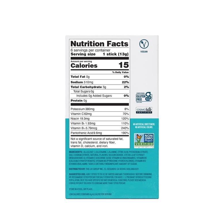 Liquid I.V. White Peach Sugar-Free Hydration Multiplier, 6 Packets photo 3