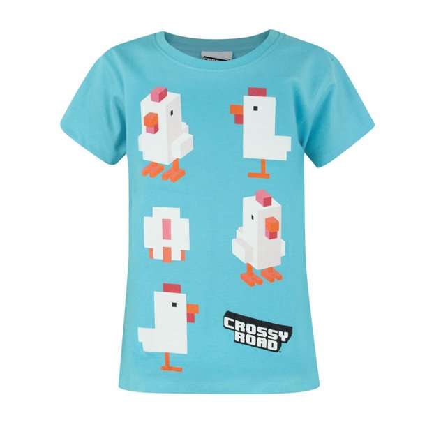 Crossy Road - Camiseta oficial de Crossy Road modelo Chicken para niños (Azul)