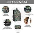 thumbnail image 4 of JIALIOU 14" Laptop Backpack Waterproof Airline Approved Stylish Casual Daypack for Travel Business College Work, Turtle Plants Coral, 4 of 8