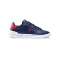 thumbnail image 3 of Polo Ralph Lauren Heritage Court II Men's Blue Leather Low Top Sneakers BU152 (Blue,12), 3 of 6