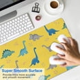 thumbnail image 4 of Long Mouse Pads for Desk,Yellow Cartoon Dinosaurs Pattern Desk Mats on Top Of Desks, Desk Mouse Pad Extra Large with 3mm Non-Slip Base and Stitched Edge for Gaming,Office,Work,Home 31.5"x11.8", 4 of 6