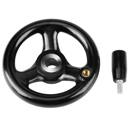 

1PC 12*100mm Black Round 3 Spoke Hand Wheel for Lathe Milling Machine