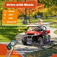 thumbnail image 5 of Joyracer 24V Ride on Toys, 2 Seater 6-Wheel UTV Car, 4WD Ride on Dump Truck for Big Kids with Trailer Remote Control, Red, 5 of 9