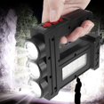 thumbnail image 1 of POINTERTECK 10W LED Flashlight 500LM Hand-held Spotlight USB Rechargeable Camping Searchlight with 3500mAh Battery Waterproof Torch Light with 4 Lighting Modes for Night Fishing Hiking, 1 of 10