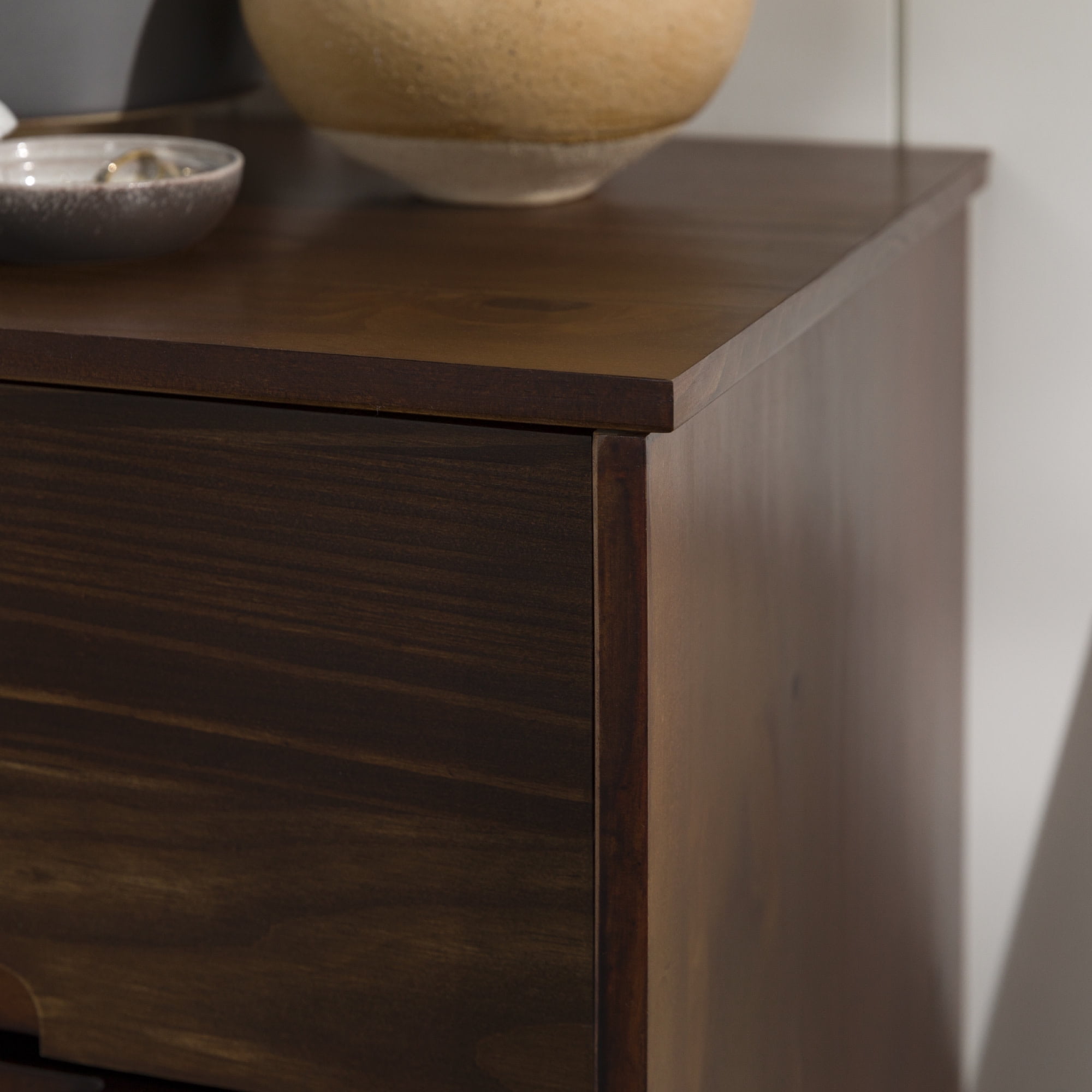 Walker Edison Sonoma 2-Drawer Nightstand, Walnut