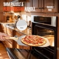 thumbnail image 3 of ACMETOP Pizza Peel 12 inch, Aluminum Metal Pizza Paddle Spatula with Foldable Wood Handle Rocker Cutter, Pizza Oven Accessories for Baking Homemade Pizza Bread, 3 of 10