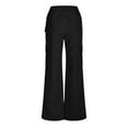 thumbnail image 5 of jtjvou Women's-Cargo-Hiking-Pants-High-Waisted Wide Leg Water Resistance Lightweight Stretch for Work Casual Outdoor Black L, 5 of 7