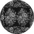 thumbnail image 1 of Ahgly Company Indoor Round Medallion Gray French Area Rugs, 4' Round, 1 of 1