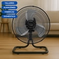 thumbnail image 4 of Narvik Ventilador de 12 pulgadas Industrial 2 en 1: Piso y Pared 55W con Aspas de Aluminio Oscilación de 90°, Modelo NA1012, 4 of 15