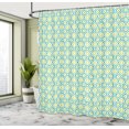 thumbnail image 4 of Ambesonne Ikat Shower Curtain, Vibrant Ogee Motif, 69"Wx84"L, Mint Green Yellow Green, 4 of 4