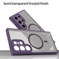 thumbnail image 3 of Allytechgroup Magnetic Case for Samsung Galaxy S25+ Plus, Compatible with Magsafe Transparent Matte Back Cover Slim Fit Anti-Scratch Hybrid Rugged Phone Case Cover for Samsung Galaxy S25+, Purple, 3 of 7