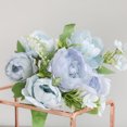 thumbnail image 2 of Kearding Ramo de rosas artificiales Decoración falsa Oficina en casa Tela de seda Rosa Banquete de boda Planta artificial, Azul Flores artificiales azul Kearding HA7006-05B, 2 of 6