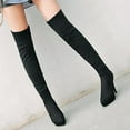 thumbnail image 6 of Fesfesfes Fuzzy Boots for Women Comfortable Suede Warm Side Zipper Over The Knee High Heel High US:6.5(38), 6 of 9