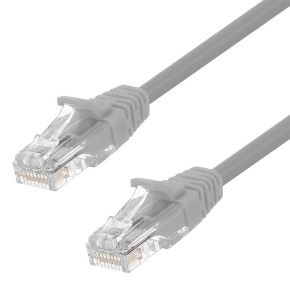 NavePoint Patch Cable, CAT5e, UTP, 24AWG/7*0.18 MM, 0.5 Ft,  10 pack, Gray