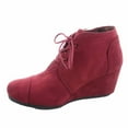thumbnail image 2 of Patricia-1 Women's Casual Oxford Ankle Booties Lace up Low Wedge Shoes, 2 of 2