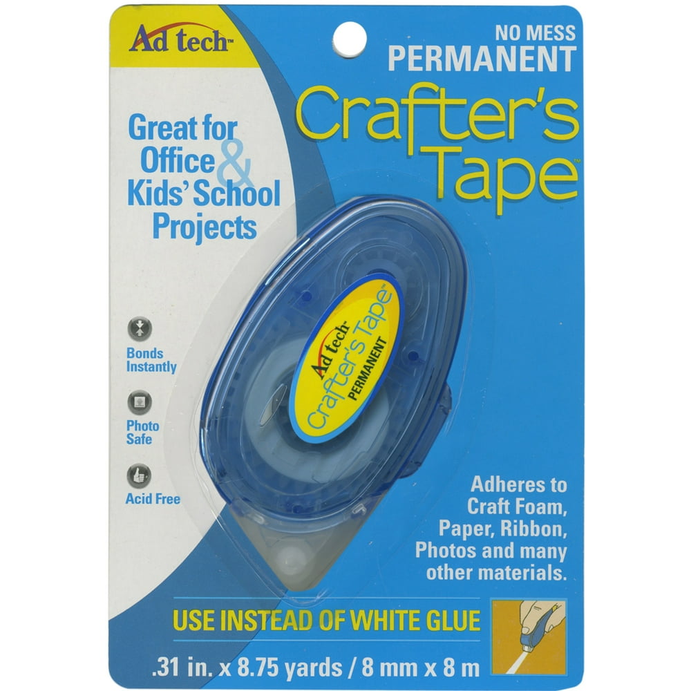 AdTech 0.31" Permanent Crafter's Tape Glue Runner, 8.75 Yd. Walmart