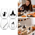 thumbnail image 2 of Halloween Wine Glasses Bat Stemless Wine Glasses 15 Oz Halloween Ghost Witch Black Cat Bat Print Party Drinking Glasses for Trick or Treat Birthday Party,B, 2 of 8