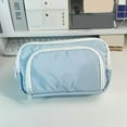 thumbnail image 2 of JeashCHAT Large Capacity Pencil Case Pencil Pouch Stationery Organizer Bag Holder with Zipper for Middle High Office Teen, Blue, 2 of 4