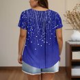 thumbnail image 4 of Cinvoph T-Shirts d'Été Grande Taille pour Femmes Col Rond Imprimé Manches Courtes Hauts Décontractés Blouses de Bureau Amples, 4 of 6