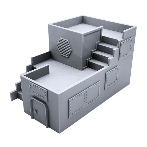 Two Story Base, Terrain Scenery for Tabletop 28mm Miniatures Wargame, 3D Printed and Paintable, EnderToys