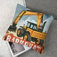 thumbnail image 7 of Brother Of The Birthday Boy Construction Excavator Birthday Throw Pillow, 7 of 7