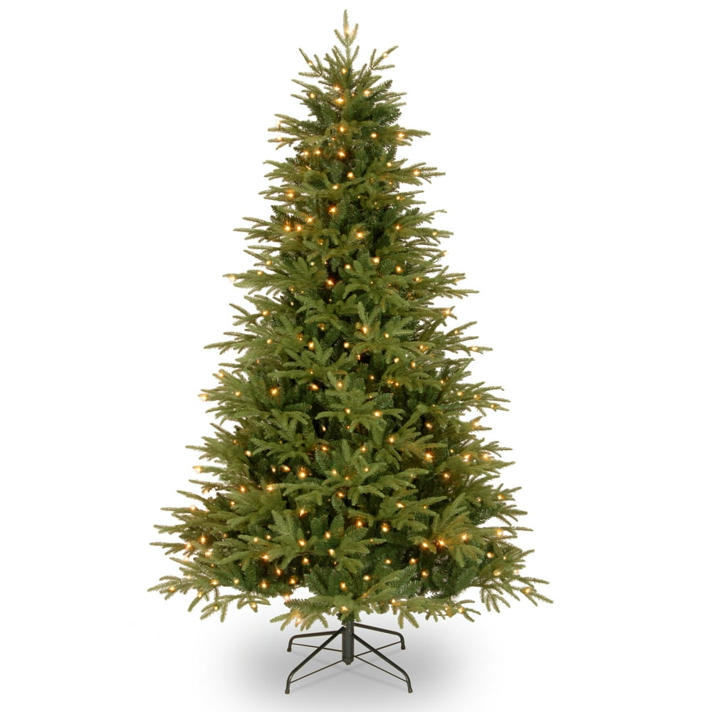 National Tree Company Clear Prelit Incandescent Green Hinged Fir