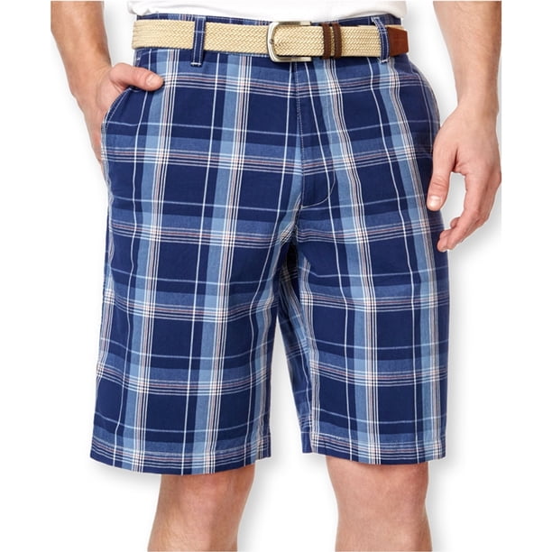 Dockers Shorts casuales para caminar a cuadros para hombre, azul, 38 Dockers Caminando