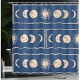 thumbnail image 4 of Ambesonne Indigo Shower Curtain, Sun Moon Astrology, 69"Wx70"L, Violet Blue Beige, 4 of 5