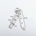 thumbnail image 2 of Set Of 2 Stainless Steel Hidden Door Pivot Hinges 360 Degree Rotation, 4 Inch Offset Knife Hinges, C, 2 of 5