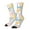 White, variant on Zebra Colourful Crew Socks for Men & Women, Breathable Casual Athletic Ankle Socks