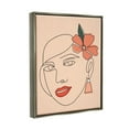 thumbnail image 5 of Stupell Industries Abstract Line Doodle Woman Lipstick Flower Blossom Graphic Art Luster Gray Floating Framed Canvas Print Wall Art, Design by Hey Bre! Creative Studio, 5 of 5