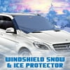 Windshield Snow Cover - Auto Ice Wiper Protector - Non Scratch Magnetic - Sturdy - Heavy Duty Material - 50 x 62 Inches - Keep your Vehicle Exterior Clean and Freeze Free - Car-Van - SUV