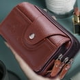 thumbnail image 6 of fankhu Men PU Leather Waterproof Waist Bag Mobile Phone Belt Pouch Wallet (Coffee), 6 of 9
