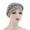 Grey, variant on Women's Hat Printed Ruffle Turban Hat Lightweight Chemo Beanie Hair Loss Wrap Cap