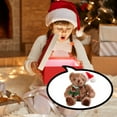 thumbnail image 5 of OEFNTAC Christmas Teddy Bear Doll Santa Hat Soft Kid Bedroom Sofa Ornament Festive Holiday Gift Child Family Decoration 7.87x3.94x2.76in, 5 of 6