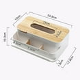 thumbnail image 6 of Multifunction Tissue Box Holder Storage Organizer Desktop Tissue Box Drawer Storage Desk Storage Table Organizer Container for Home Kitchen Office, 6 of 6