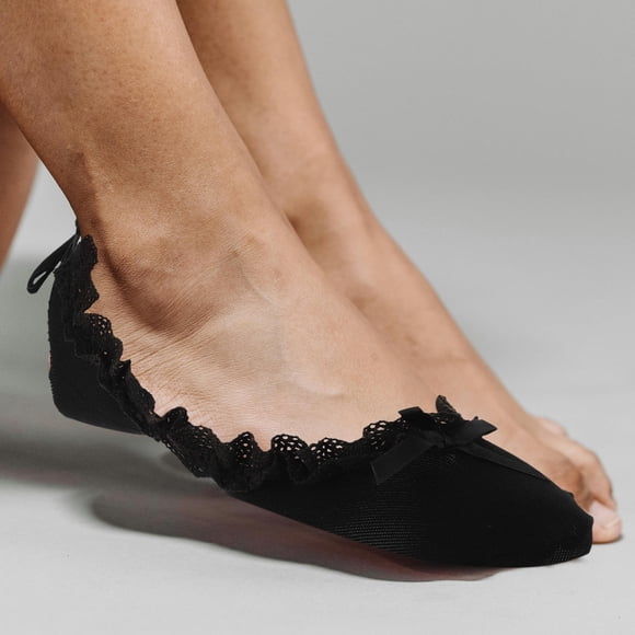 unbranded 1Par Calcetas Negras Con Encaje Y Para Mujer Cómodas Y Transpirables