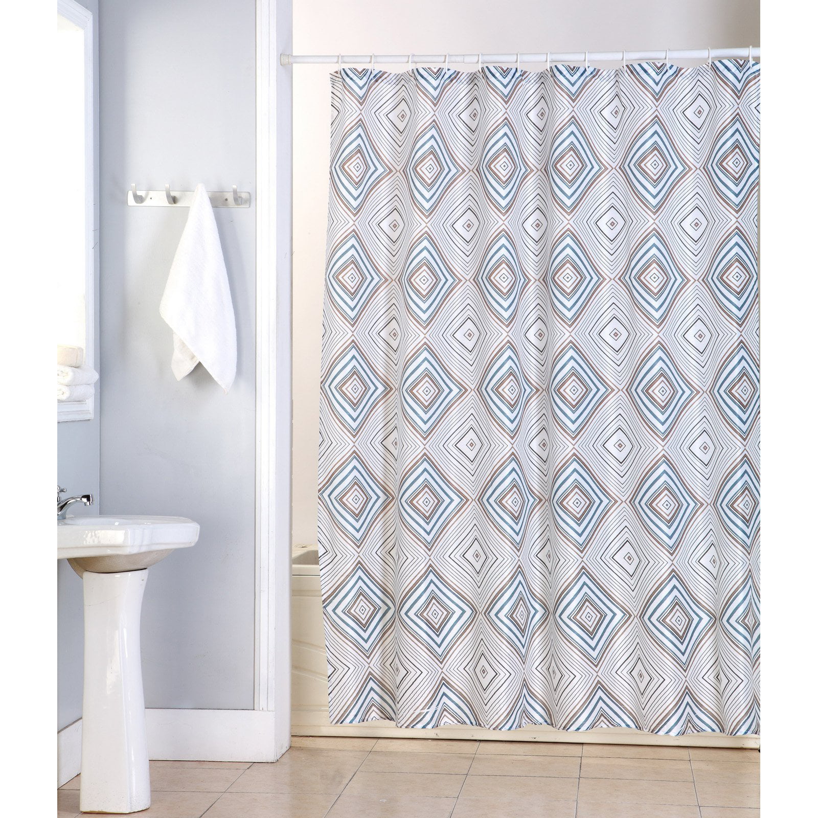 Kashi Home Kaitlyn Canvas Fabric Shower Curtain - Walmart.com