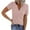 Pink, variant on WREESH Womens T-Shirts Casual V-Neck Solid T-Shirt Loose Short Sleeve Tops Blouse Wine