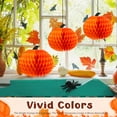 thumbnail image 4 of Fall Pumpkins  Decor 3D Tissue  Honeycomb Pumpkins for Autumn Thanksgiving Halloween Home Festival Supplies (Orange,6pcs）, 4 of 7