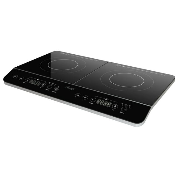 Rosewill Dual Induction Cooktop Burner, 1800W Double Electric Stove Tops, Digital Touch Sensor Panels for Independent Settings, Timer, Auto Shut-Off, Child Safety Lock, Energy & Time Saving.