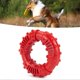 thumbnail image 5 of Dog Rubber Teeth Grinding Donut Bite Resistant Anti Slip Ring Shape Teeth Cleaning Toy for Pet Red, 5 of 5
