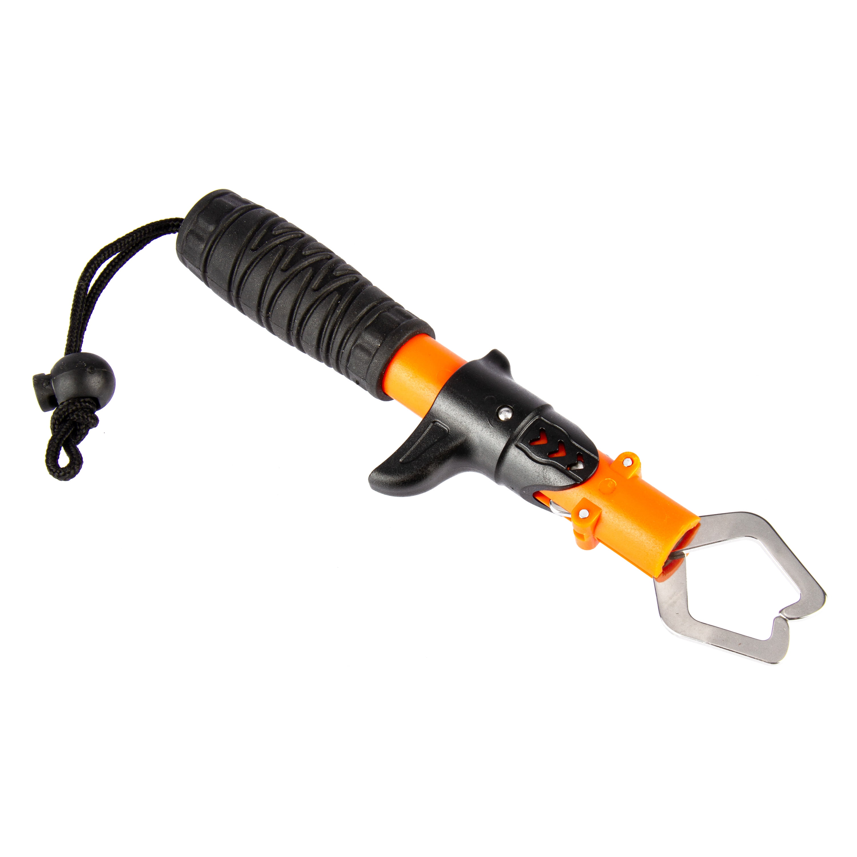 Ozark Trail Stainless Steel Fish Lip Gripper Tool with Non-Slip Handle and Wrist Strap, 8 Inch