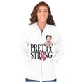 thumbnail image 4 of Breast Cancer Betty Pretty Strong Women Plus Size Zipper Hoodie Brisco Brands 4X, 4 of 5