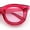 Red, variant on Cute Retro Super Thick Bevel Horn Rim Round Nerdy Hipster Sunglasses Red
