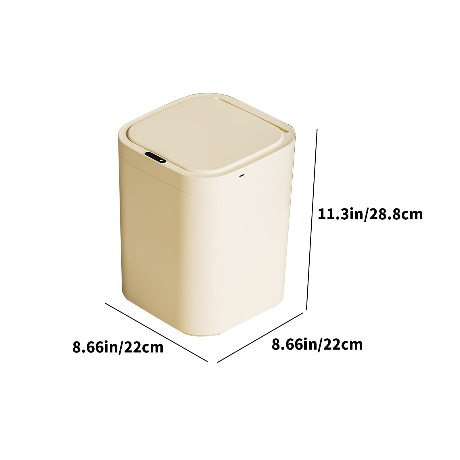 Hvmvliv Automatic Trash Can Smart Trash Can Kitchen Bathroom Touchless Trash Can Sensor Garbage Can With Lid Trash Bin For Bedroom, Office Beige