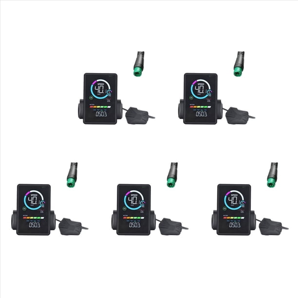 5X M7C-2 Medidor de Pantalla LCD para Bicicleta EléCtrica 24V 36V 48V 60V Panel LCD para Scooter EléCtrico con USB UART para Bicicleta EléCtrica de MontañA de 5