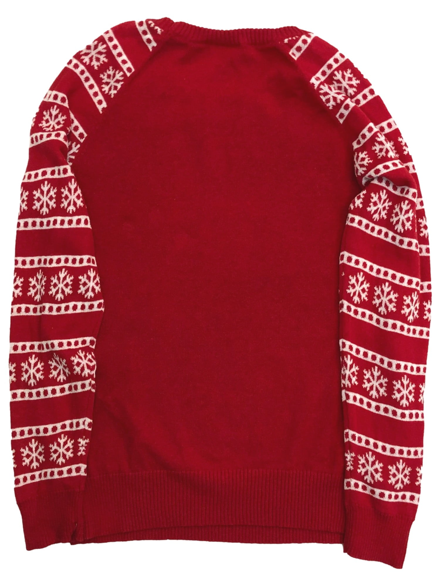 Elf Movie Womens Red Snowflake Print Buddy Christmas Holiday Sweater Large