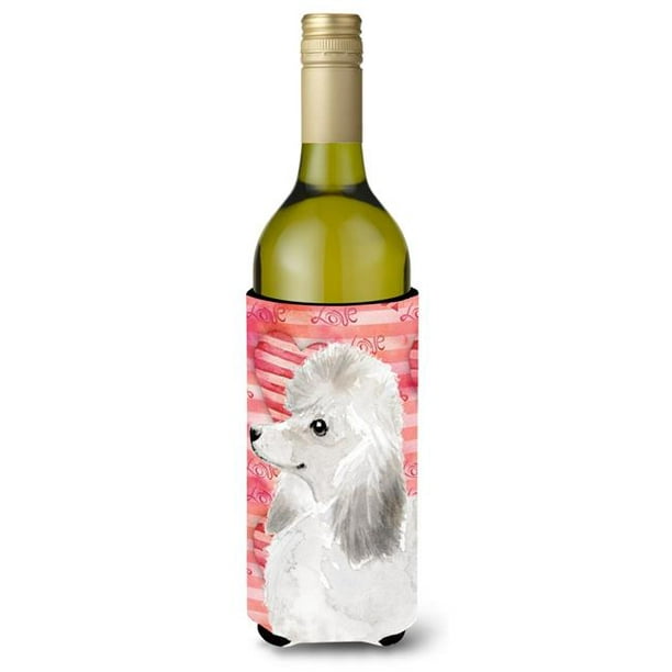 Caniche Blanc Standard Amour Bouteille de Vin Beverge Isolant Hugger